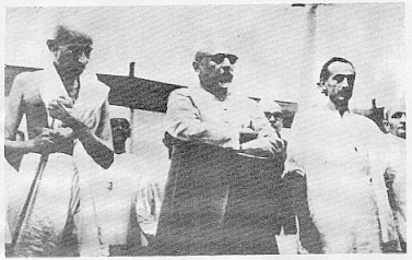 Gandhi with Azad and Kripalani