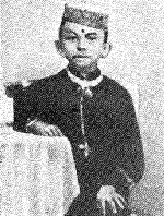 Gandhi at the age of seven