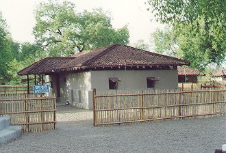 Sevagram ashram near Wardha in Maharashtra founded by Gandhiji in 1936.